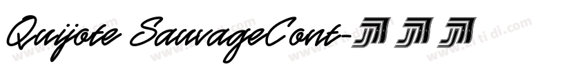 Quijote Sauvage Cont字体转换
